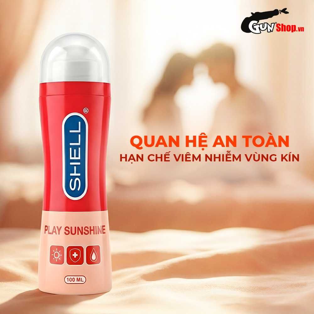 Gel bôi trơn ấm nóng Shell Play Sunshine - Chai 100ml