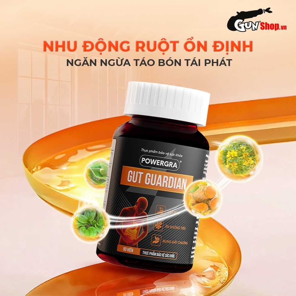 Viên uống hỗ trợ tiêu hóa Powergra Gut Guardian - Hộp 60 viên