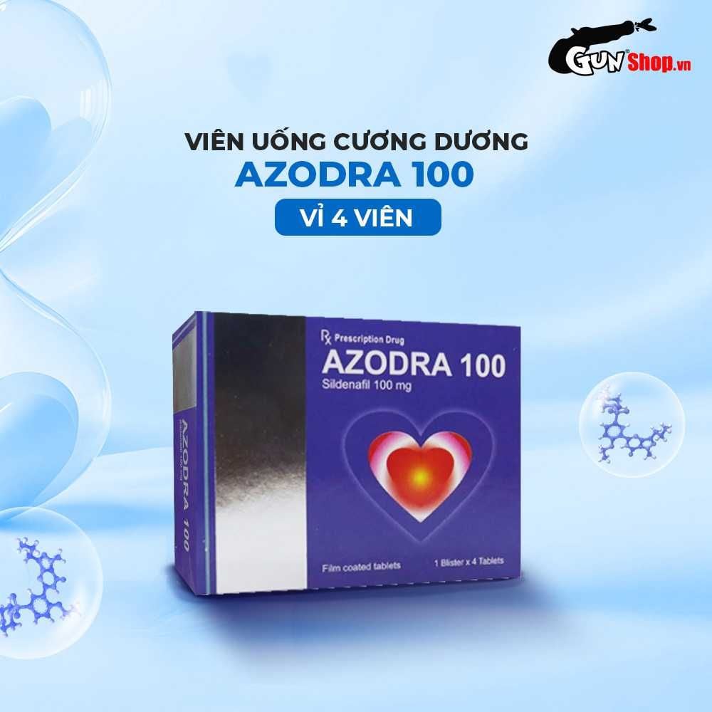 Viên uống hỗ trợ cương dương, tăng cường sinh lý Azodra 100mg - Hộp 4 viên