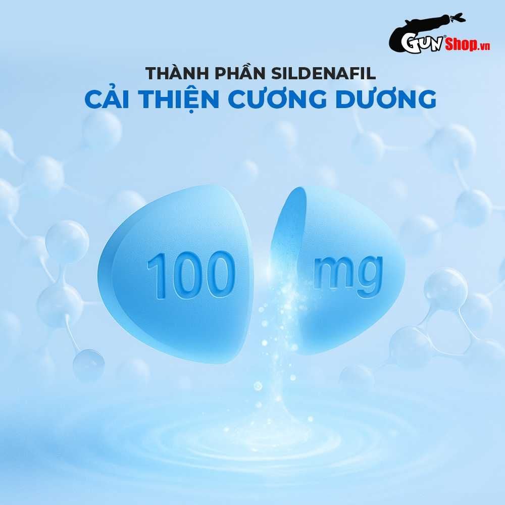 Viên uống hỗ trợ cương dương, tăng cường sinh lý Azodra 100mg - Hộp 4 viên