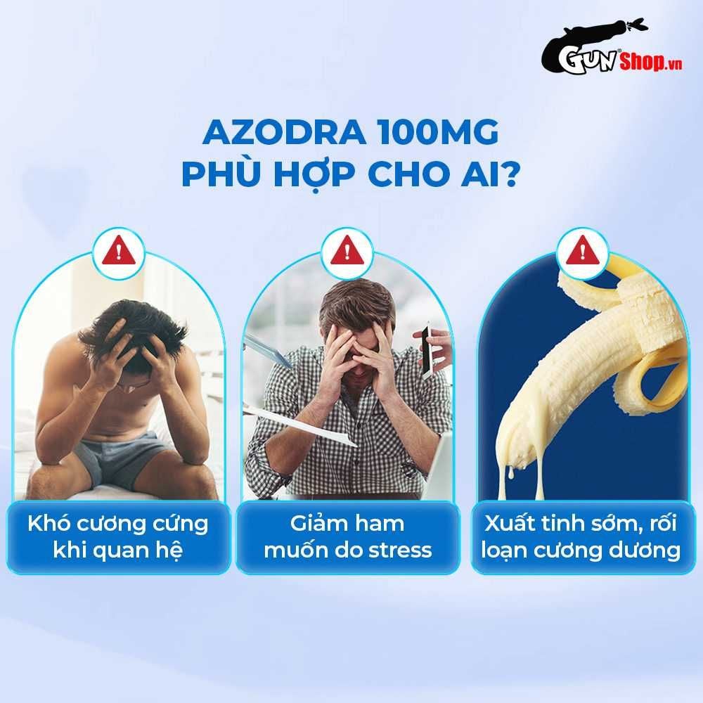 Viên uống hỗ trợ cương dương, tăng cường sinh lý Azodra 100mg - Hộp 4 viên