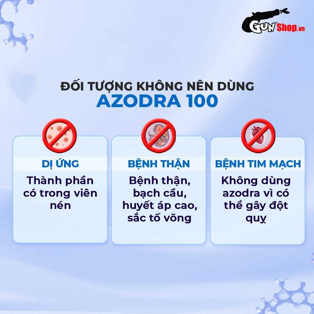 Viên uống hỗ trợ cương dương, tăng cường sinh lý Azodra 100mg - Hộp 4 viên