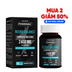 Viên uống bổ não, tăng cường trí nhớ Powergra Neuro Balance - Hộp 60 viên