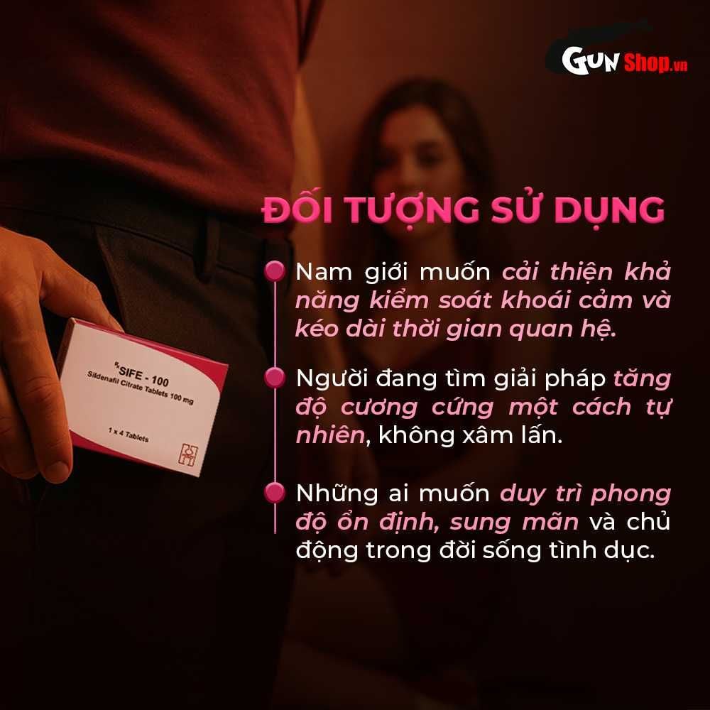 Viên uống hỗ trợ cương dương, tăng cường sinh lý Sife 100 - Hộp 4 viên