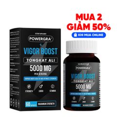 Viên uống phục hồi và tăng cường sinh lý nam giới Powergra Vigor Boost TongKat Ali - Hộp 60 viên