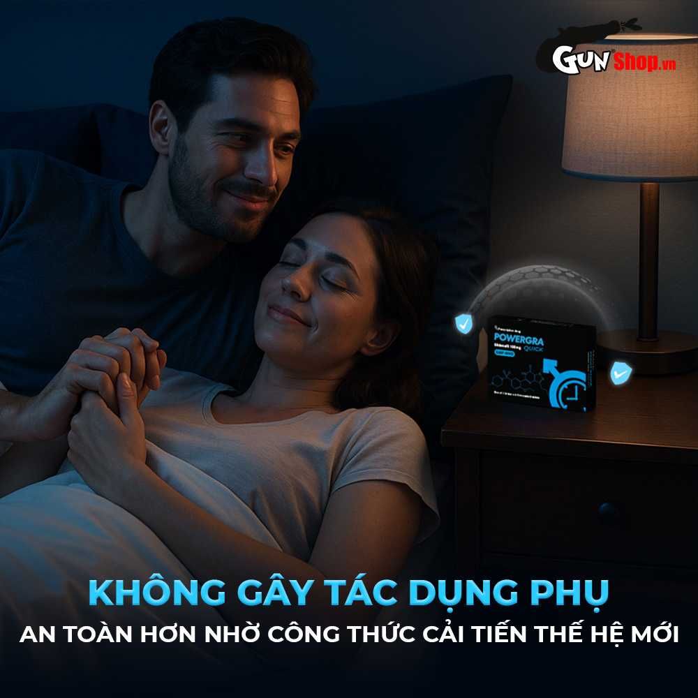 Viên uống Powergra Quick hỗ trợ cương dương, tăng cường sinh lý - Hộp 4 viên