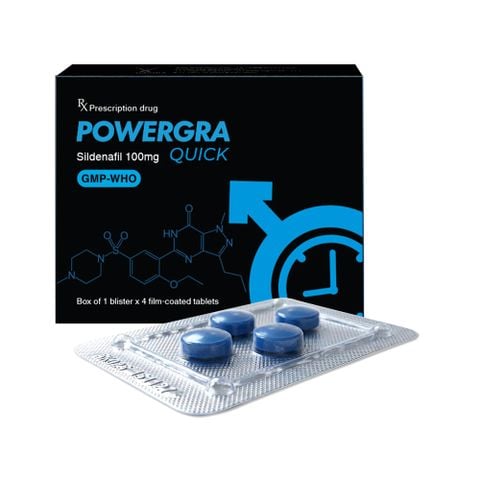 Viên uống Powergra Quick hỗ trợ cương dương, tăng cường sinh lý - Hộp 4 viên