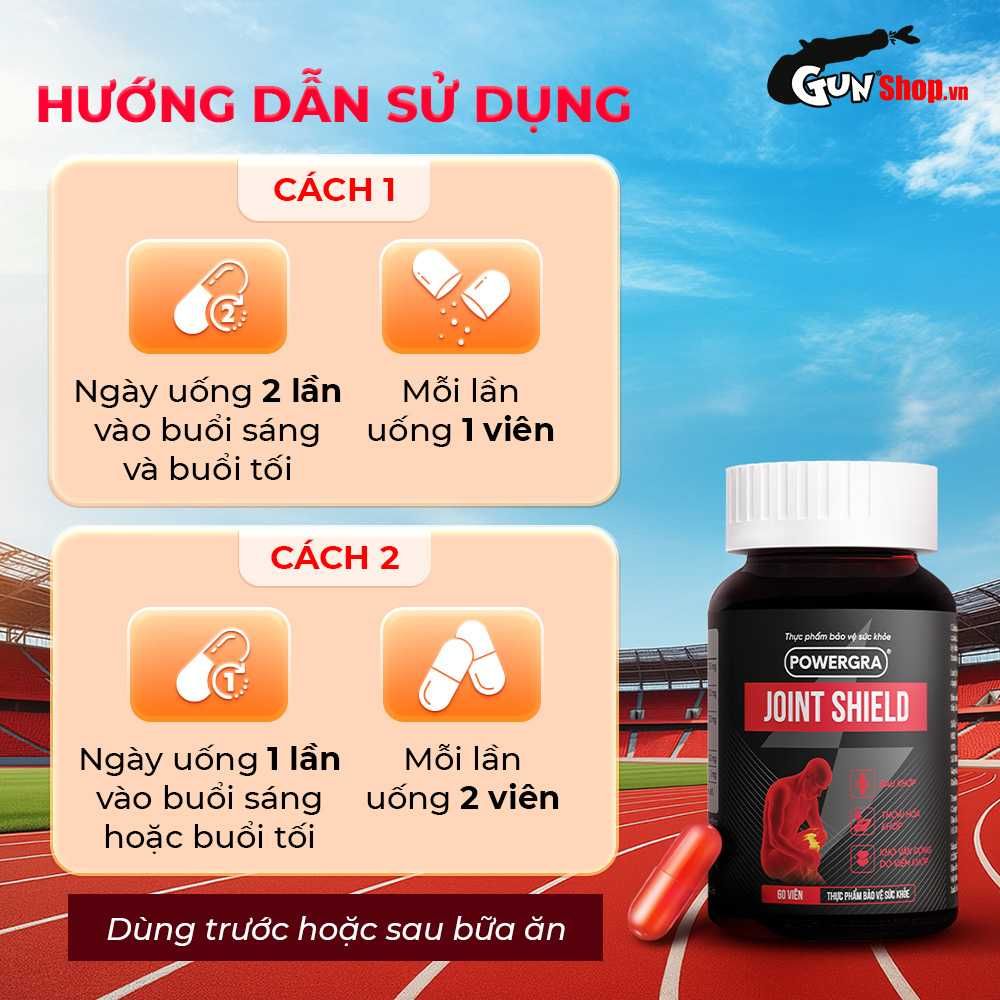 Viên uống hỗ trợ xương khớp Powergra Joint Shield - Hộp 60 viên