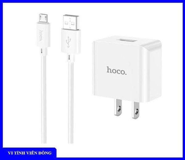 Bộ sạc 5V-2.1A Hoco C106 Micro (cốc sạc + cáp USB Micro 100cm)