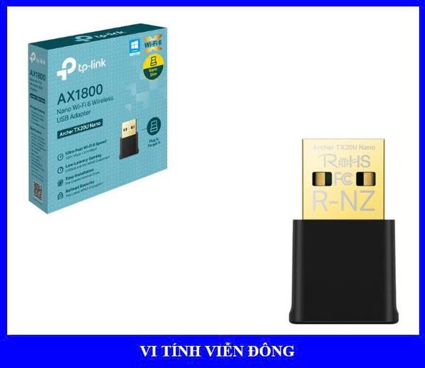 USB Wifi 6 Tp-Link Archer TX20U Nano AX1800