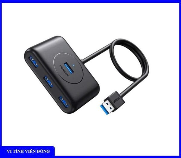 Hub USB 3.0 --> 4 USB + cổng nguồn USB-C 5V CR113 Ugreen 50263 (Dài 25 cm)