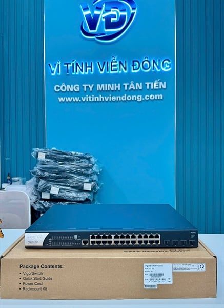 Thiết bị Switch DrayTek Vigor P2282x Layer 2+ (24 Gigabit POE _SFP+ 10G)