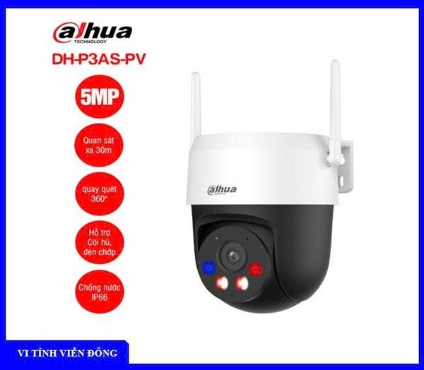 Camera Wifi quay quét 5MP DAHUA DH-P5AS-PV (IME)