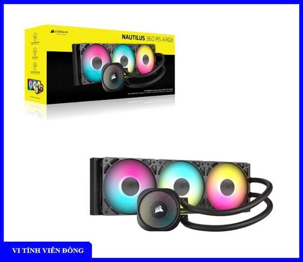 Tản nhiệt nước Corsair Nautilus 360 RS Black | ARGB, Đen