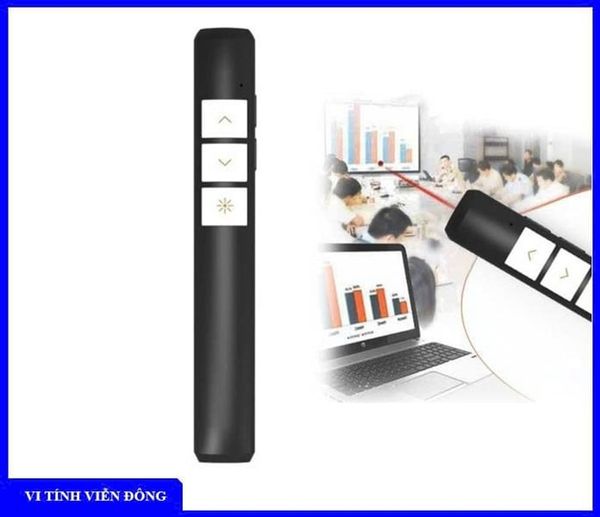 Bút trình chiếu Laser Pointer VIBOTON PP932, pin sạc 160mAh (Màu đen, Lật trang Slide, Laser đỏ)