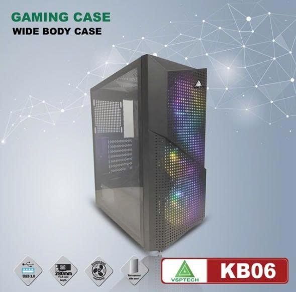 Case VSPTECH KB06 - ATX (Không kèm Fan / Black)