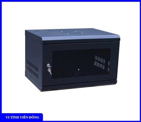 Tủ rack treo tường 6U D500 (Màu đen - (Kích thước (W x H x D): 550 x 320 x 500mm)