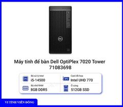 Máy tính để bàn Dell Optiplex 7020 Tower [ 71083698 ] ( i5-14500, 8GB, 512 GB SSD, Intel Graphics, KB, M, ax+BT, Ubuntu )