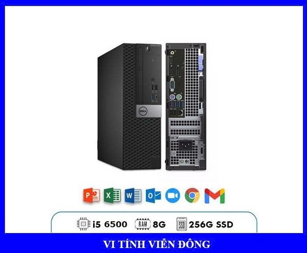 Máy bộ Dell Optiplex 7050 (CPU i5-6500, Ram 8GB, SSD 256GB) (Displayport + HDMI) - SSD Bảo hành 3 Năm