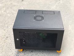 Tủ mạng New Rack 6U-D400 cánh lưới bánh xe