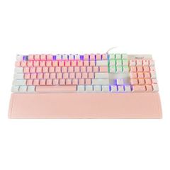 Bàn phím cơ Gaming EMASTER EKM700WP Hồng - Trắng
