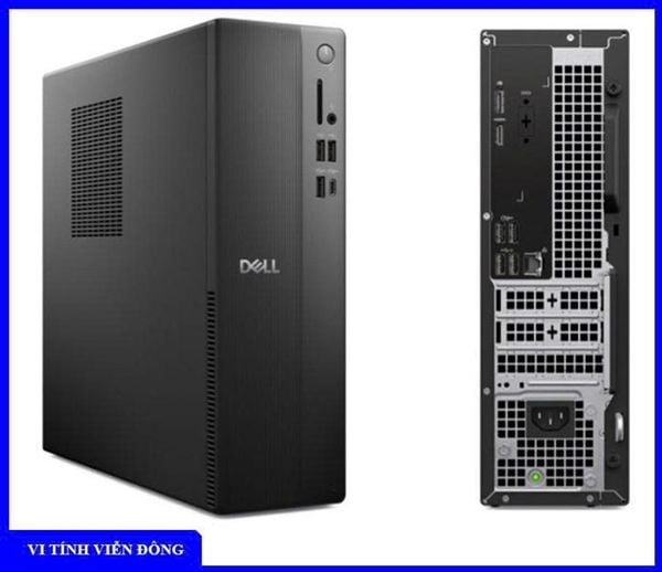 Máy tính để bàn Dell Slim ECS1250, Intel i5-14400 (20 MB cache, 10 Cores, 16 threads, up to 4.7 GHz), 1x16GB DDR5 4800MT/s, 512GB SSD, Non DVD, Chuột, Bàn phím, Win 11, BH 12 tháng, DS-14400-16-512G