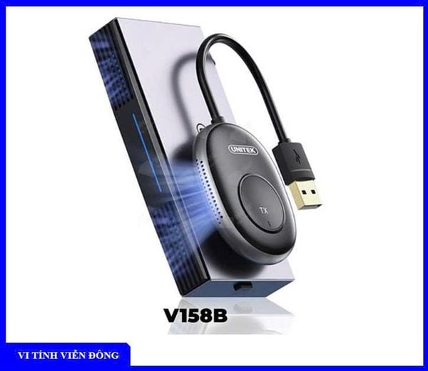 Bộ thu phát HDMI không dây qua USB UNITEK V158B (HDMI / VGA Không dây 50M, 2 cái / bộ)