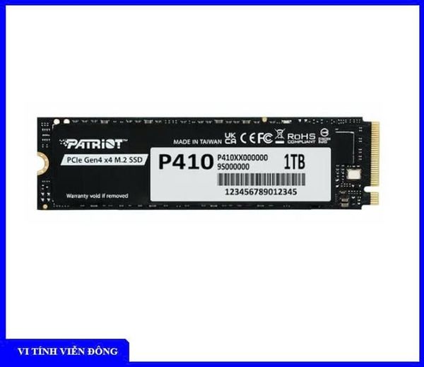 SSD Patriot P410 1TB Gen4x4 M.2 2280 NVMe – P410P1TBM28H (Read/Write 5000/4500 MB/s)