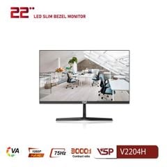 Màn hình LCD 22 inch VSP V2204H ( 21.5 inch, FHD, VA, 120Hz, 5ms, Black, HDMI + VGA)