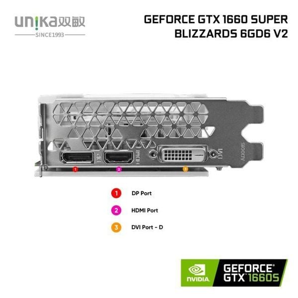 Card màn hình Unika GTX 1660 Super Blizzards 6GB V2 (White)