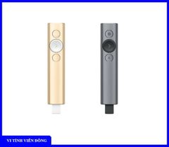 Bút trình chiếu LOGITECH SPOTLIGHT – Vàng Gold (Pin sạc, Bluetooth + kết nối không dây 2.4GHz)