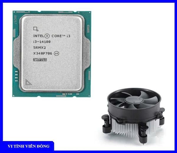 CPU Intel Core i3-14100 Tray + Kèm Fan CPU Deepcool ALTA 9 PWM 1700