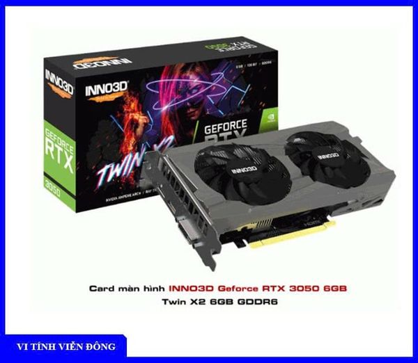 Card màn hình VGA INNO3D Geforce RTX 3050 6GB Twin X2 V2 6GB GDDR6