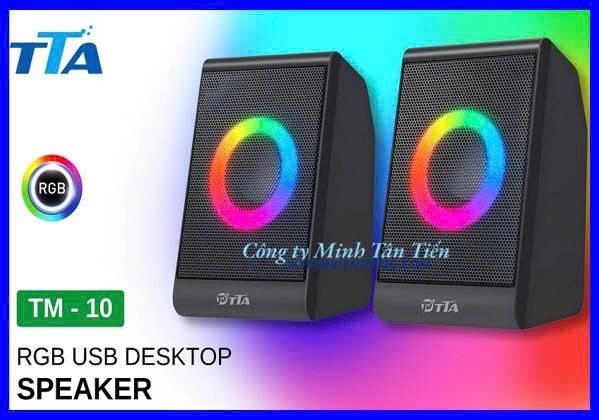 Bộ loa 2.0 TTA TM10 có led (USB + Jack 3.5, công suất 3W x 2)