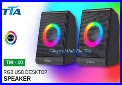 Bộ loa 2.0 TTA TM10 có led (USB + Jack 3.5, công suất 3W x 2)