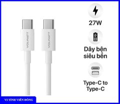 Cáp sạc nhanh & truyền dữ liệu tốc độ cao Volwatt 27102 GE-A021-CC 60W Type-C to Type-C Cable (Dài 1 Mét, BH 01 Tháng)