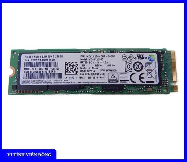 Ổ cứng SSD M2-PCIe 512GB Samsung PM951 NVMe 2280 ( Hàng tháo máy - Bảo hành 03 Tháng )