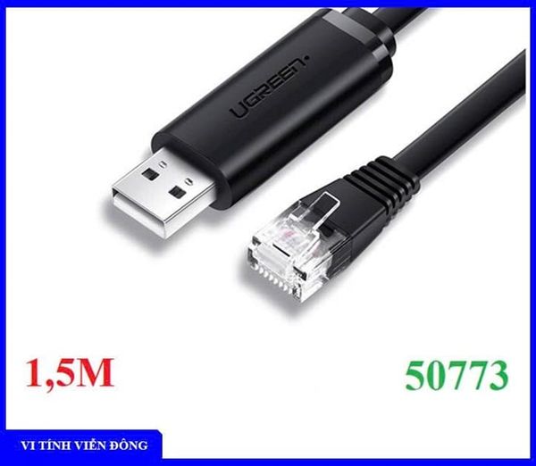Cáp lập trình Console USB 2.0 --> Lan dương CM204 chính hãng Ugreen 50773 dài 1.5M