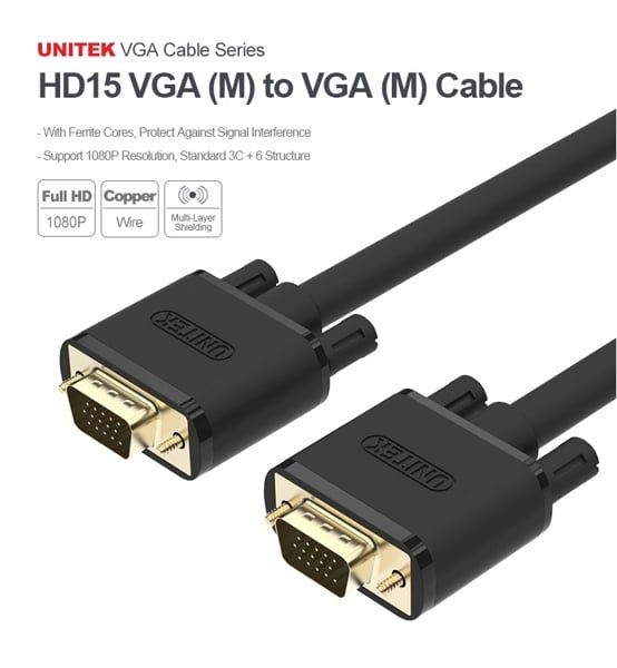 Cáp VGA 1.5M Unitek Y-C503G
