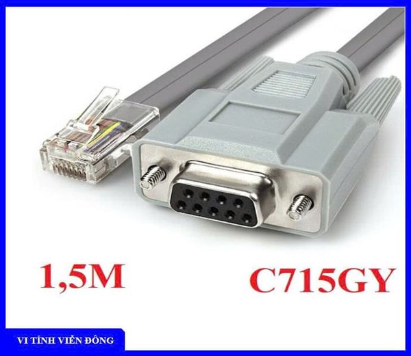 Cáp console DB9 RS232 âm sang RJ45 dài 1,5M Unitek C715GY