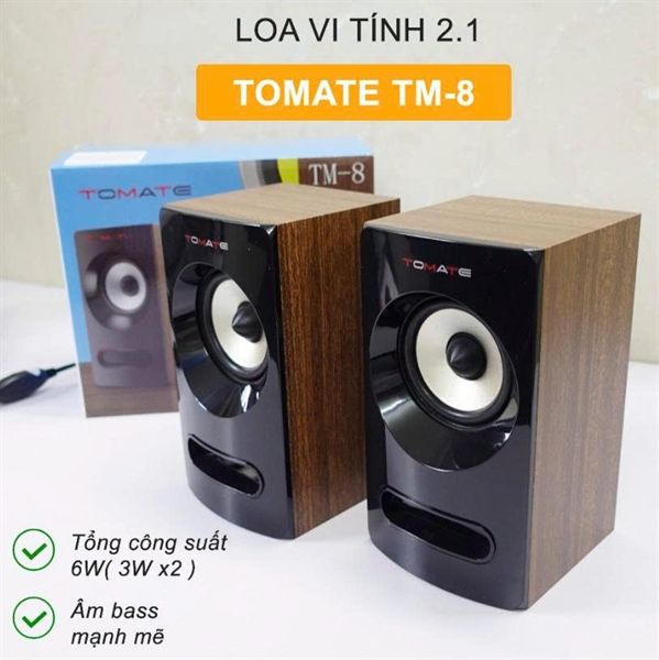 Bộ loa 2.0 Tomate TM8 FV (3W x 2)