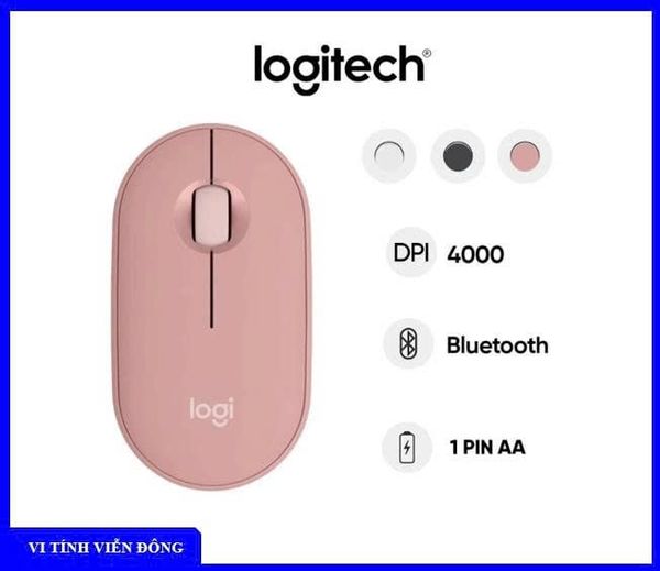 Chuột không dây bluetooth Logitech Pebble M350S (Hồng)