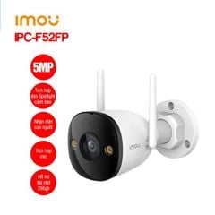 Camera WIFI IPC-F52FP IMOU 5MP 3k có màu ban đêm (Tầm xa hồng ngoại 30m ,tích hợp Mic ghi âm + đèn Spotlight cảnh báo)