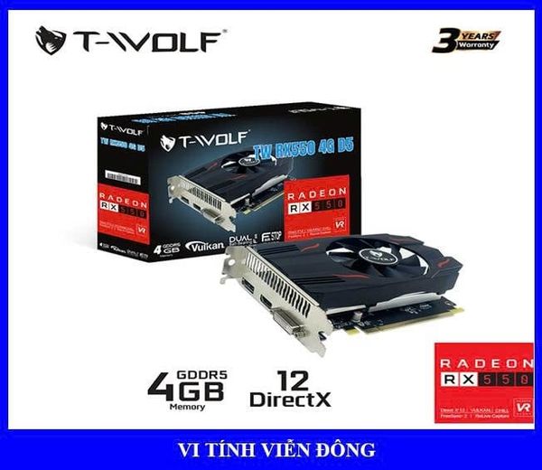 Card màn hình T-WOLF RX 550 4GB GDDR5