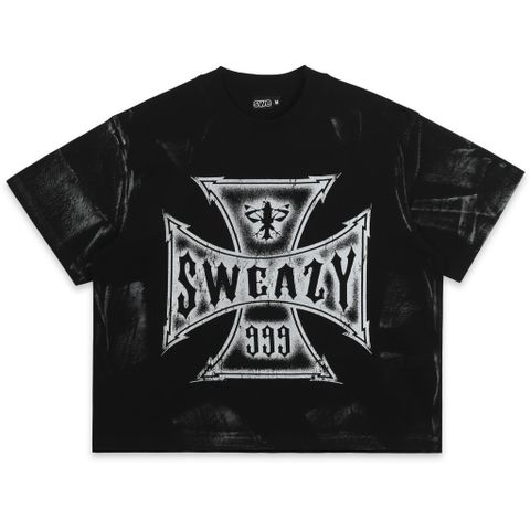  SWE CROSS BOXY TEE - BLACK 