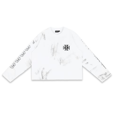  SWE CROSS L/S BOXY TEE - WHITE 