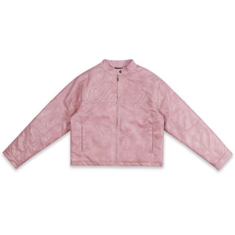  SWE BLOSSOM LEATHER JACKET - PINK 