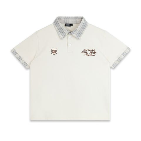  SWE PLAID POLO - BEIGE 