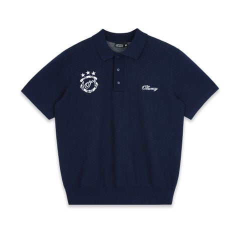  SWE KNIT POLO - NAVY 