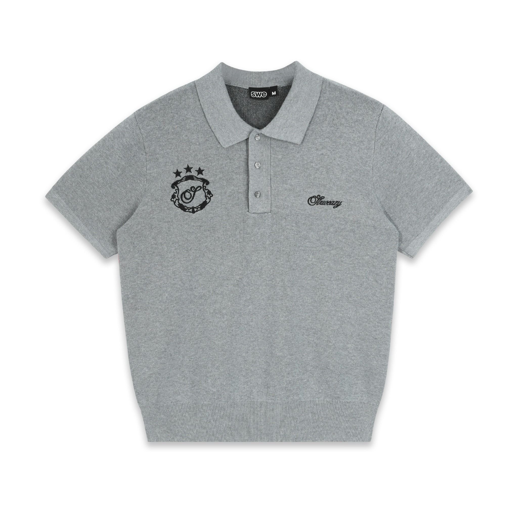  SWE KNIT POLO - GRAY 